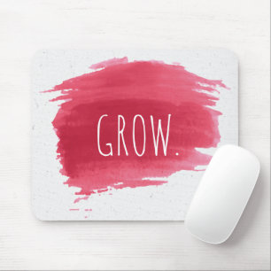 GROEI tekst op rode verf Muismat