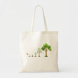 Groei Tuin Canvas tas – Tree Groei Illustratie