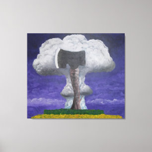 Groei van agressie Fantasy Abstract Canvas Afdruk