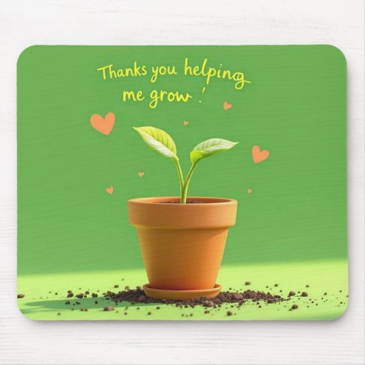 Groei van de leerkracht gloeit muismat (Voorkant)