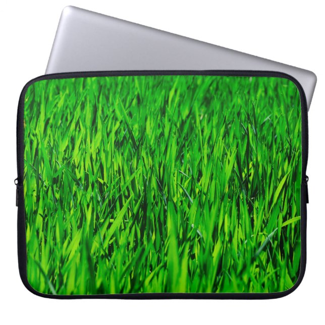 Groei van gras- en weidegras laptop sleeve (Voorkant)