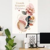 Groei vereist zelfvriendelijkheid Poster (Thuiskantoor)