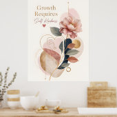 Groei vereist zelfvriendelijkheid Poster (Keuken)