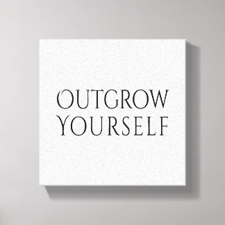 Groei Voorbij Zelf – Minimalistische Motiverende Q Canvas Afdruk