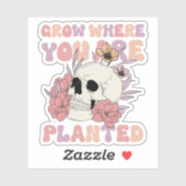 Groei waar je bent geplant sticker (Vel)