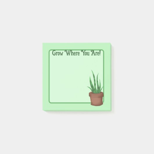 Groei waar je bent! ( Plant in potten) Post-it® Notes (Voorkant)