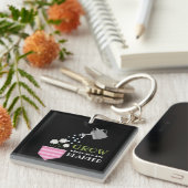 Groei waar je geplant zakje inspirerend bent sleutelhanger (Voorkant Rechts)