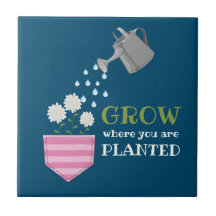 Groei waar je geplant zakje inspirerend bent