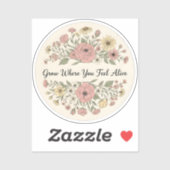 Groei Waar Je Je Levendig Voelt Sticker (Vel)