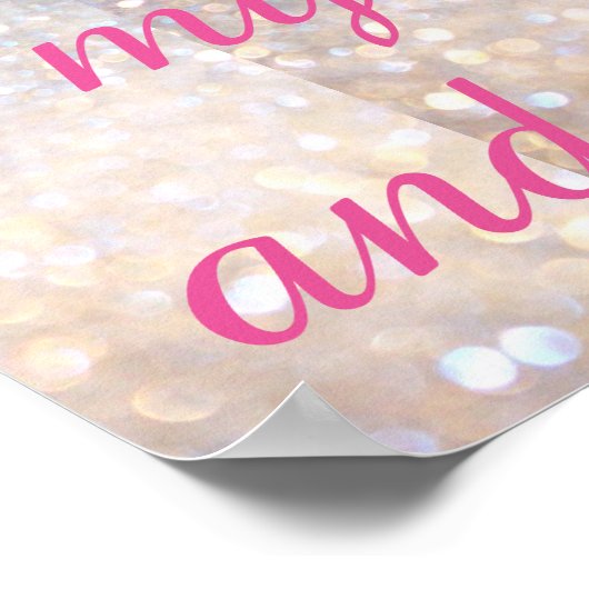 Groei wild mijn kind decor poster ROZE (Hoek)