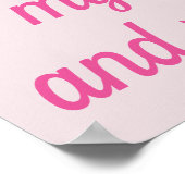 Groei wild mijn kind decoratieposter ROZE Poster (Hoek)