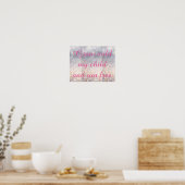 Groei wild mijn kind decoratieposter ROZE Poster (Keuken)
