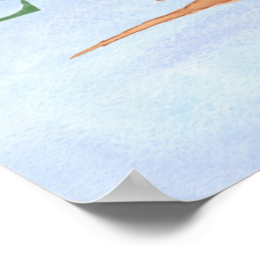 Groei Wise Little Owl Waterverf Effects Poster (Hoek)