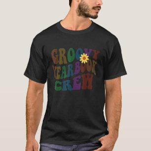 GROEI YEARBOOK CREW Retro Publicatie Editor Squa T-shirt