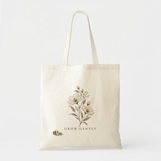 Groei Zachte Waterverf Bloemige Aesthetische Boods Tote Bag