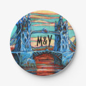 Groeibrug in een fantasiestad Bord (Voorkant)