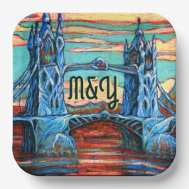 Groeibrug in een fantasiestad Bord