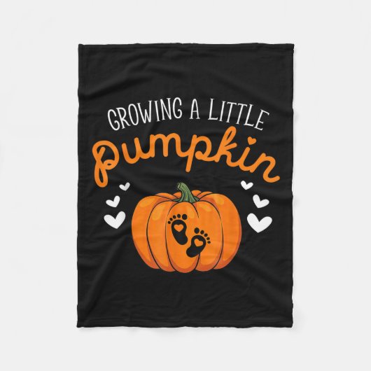 Groeide Een-kleine Pompoen Halloween Zwangerschaps Fleece Deken (Voorkant)
