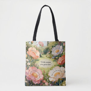 Groeide Liefde: Botanische Moeder Tote Bag