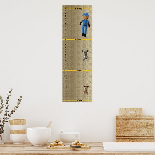 Groeidiagram - Dog Cat and Boy Dolls Poster (Keuken)