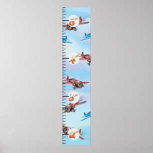 Groeidiagram met bi-Vliegtuig Poster