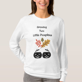 Groeien 2 Little Pumpkins - Twin Mom-to-be Herfst T-shirt