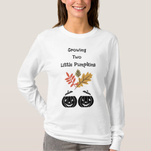 Groeien 2 Little Pumpkins - Twin Mom-to-be Herfst T-shirt
