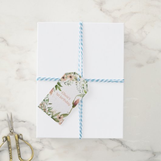 Groeien als een wiet eerste verjaardag, cadeaulabel (Met Touw)