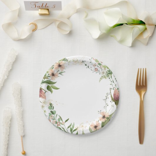 Groeien als een wiet eerste verjaardag, papieren bordje (Huwelijk)