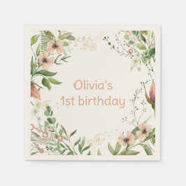 Groeien als een wiet eerste verjaardag, servet