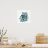 Groeien als een wijze uil - Kinderkunst Poster (Keuken)