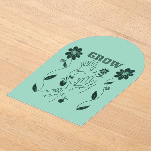 Groeien - ASL-ontwerp Acryl Uitnodigingen (Laagn)