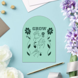 Groeien - ASL-ontwerp Acryl Uitnodigingen