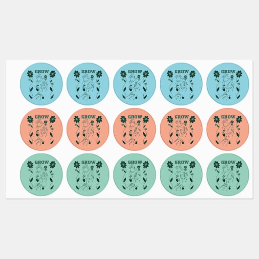 Groeien - ASL-ontwerp Labels (Vel)