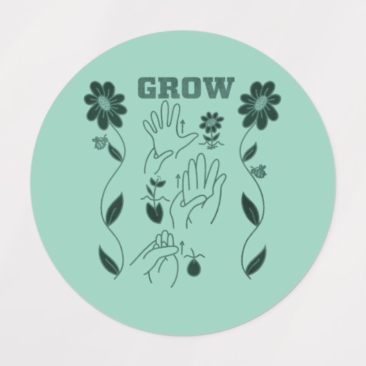 Groeien - ASL-ontwerp Labels (Design 2)