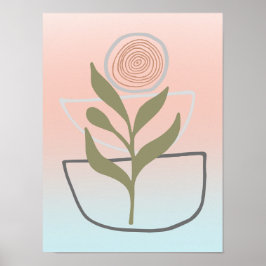 Groeien binnen Boho Abstract Poster