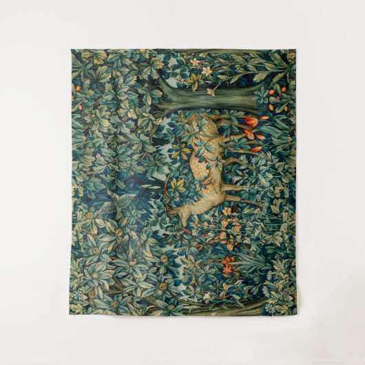 GROEIEN, BOSBOUWDIEREN, DOES, VOGELS WANDKLEED (Voorkant)