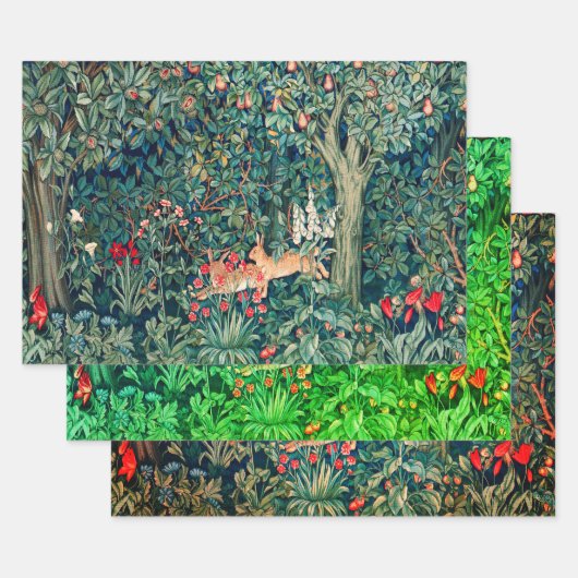 GROEIEN, BOSLANDSE DIEREN, HAREN INPAKPAPIER VEL (Set)