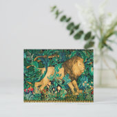 GROEIEN, BOSSTE DIEREN LION Florence Briefkaart (Staand voorkant)