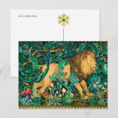 GROEIEN, BOSSTE DIEREN LION Florence Briefkaart (Voorkant / Achterkant)