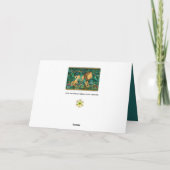 GROEIEN, BOSSTE DIEREN LION Florence Feestdagen Kaart (Achterkant)