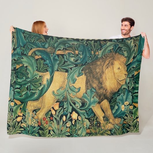 GROEIEN, BOSSTE DIEREN LION Florence Fleece Deken (In situ)
