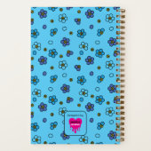 Groeien door Bloemen Schaats Cartoon Naam Transgen Notitieboek (Achterkant)