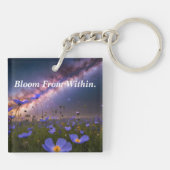 Groeien door de duisternis: Aurora Night Sky Sleutelhanger (Achterkant)