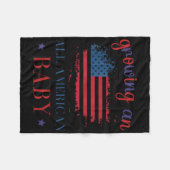 Groeien Een All American Baby zwangerschapsaankond Fleece Deken (Voorkant (Horizontaal))