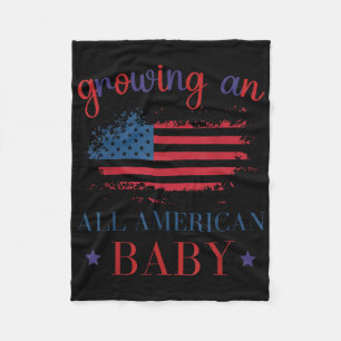 Groeien Een All American Baby zwangerschapsaankond Fleece Deken