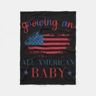 Groeien Een All American Baby zwangerschapsaankond Fleece Deken