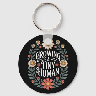 Groeien Een Tiny Human New Mom Dad Zwangerschap Aa Sleutelhanger