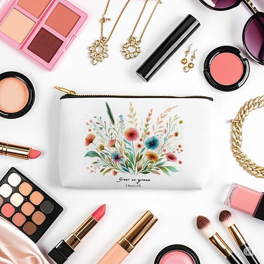 Groeien in Grace bloemen gepersonaliseerd Etui