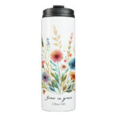 Groeien in Grace Bloemen Thermosbeker (Voorkant)